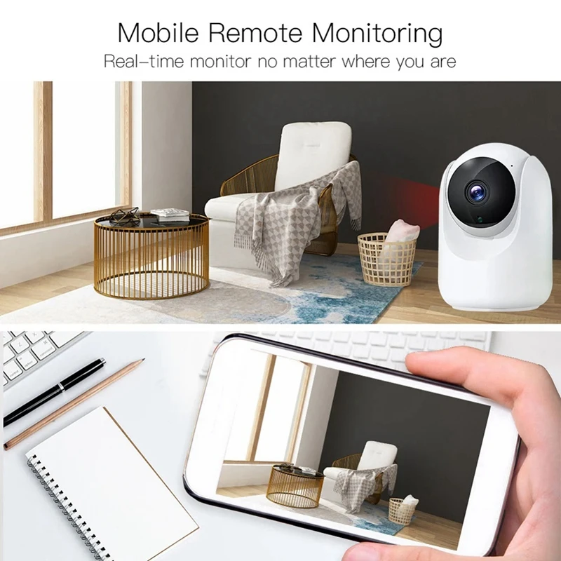 Best-Wifi Camera HD 1080P IP Camera Wireless Security Home Camera Night Vision Auto Tracking For Tuya App US-Plug