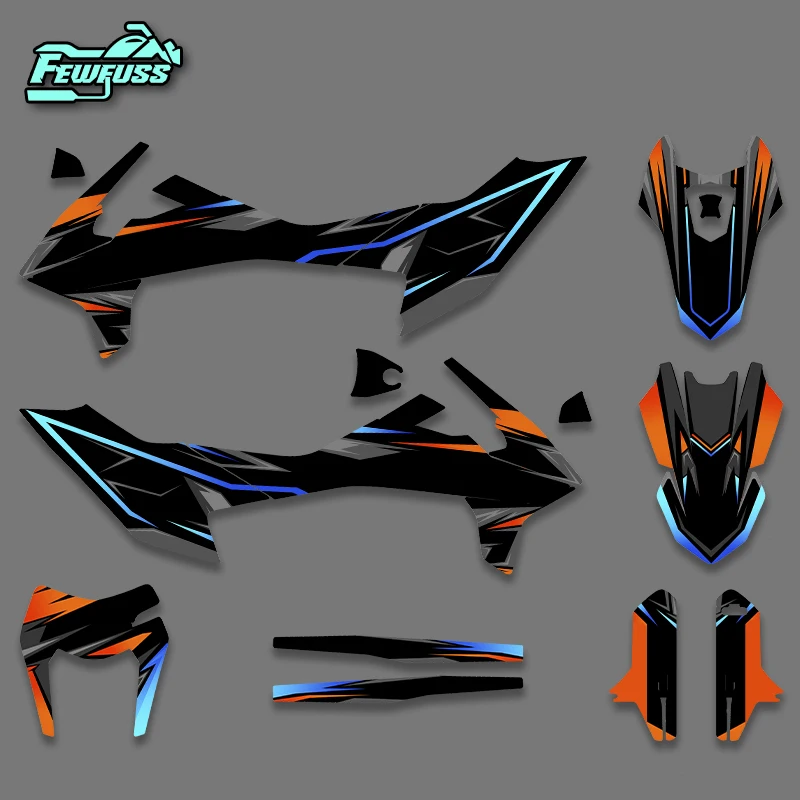 Fewfuss For KTM 690 SMC-R Enduro 2019 to 2021 Complete Motorcycle Graphics Stickers Decals Set