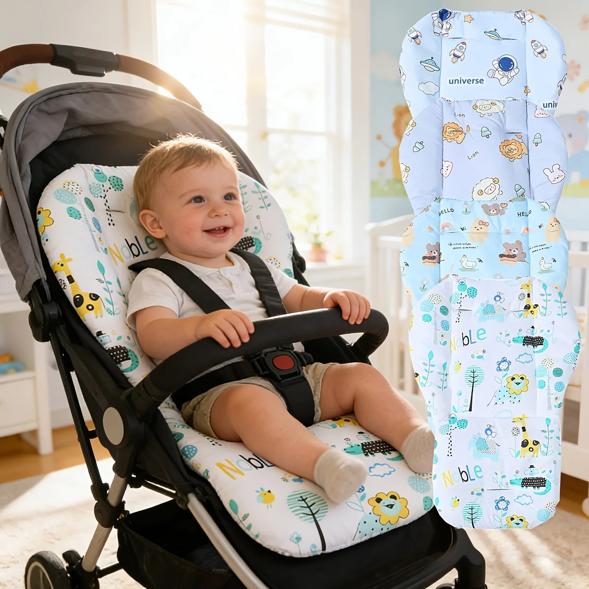Versatile Autumn-Winter Stroller Mat | Suitable For Most Strollers, Convertible To High Chair, Easy To Clean, Polyester Fiber