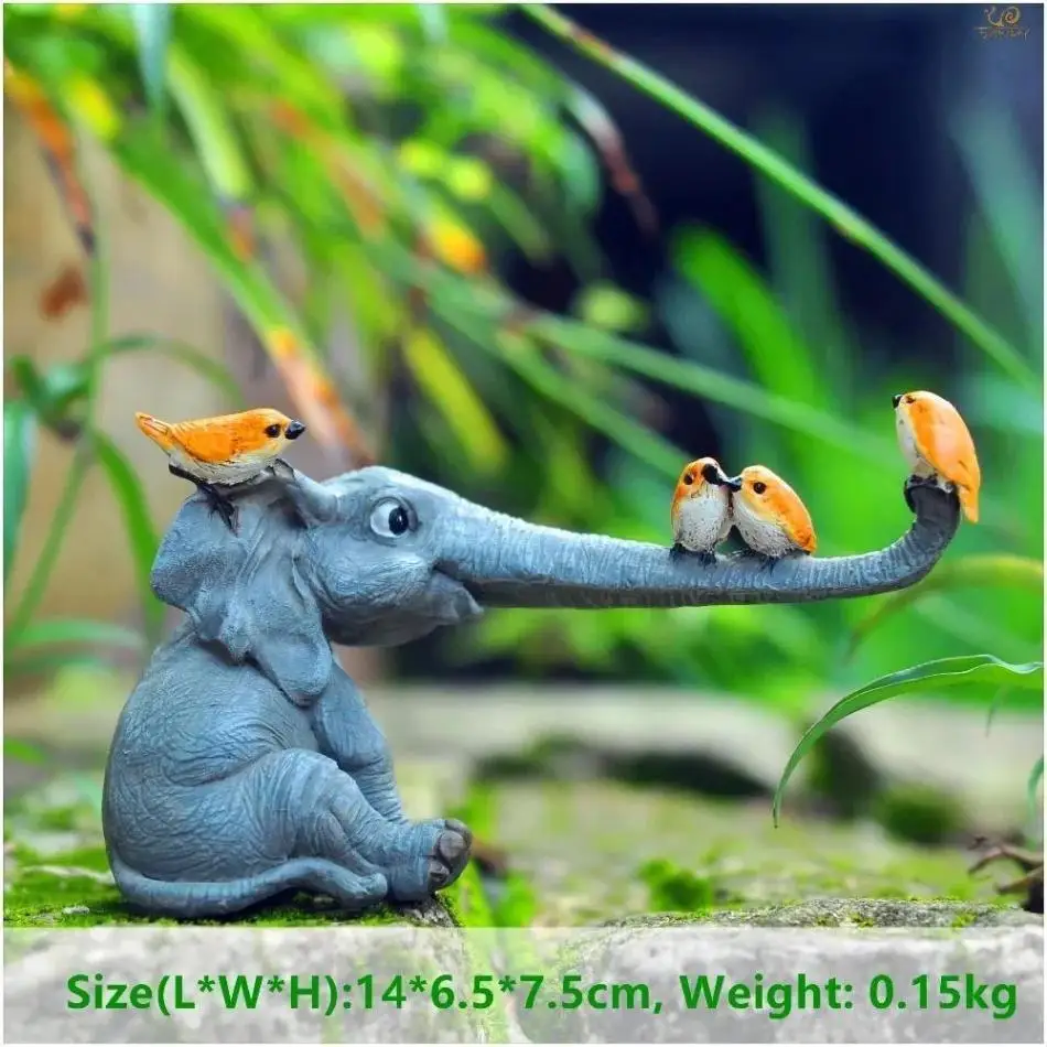 

1 Pcs Lucky Elephant Figurines Home Decor Living Room Decoration Souvenir Crafts Accessories Fairy Garden Animal Ornaments