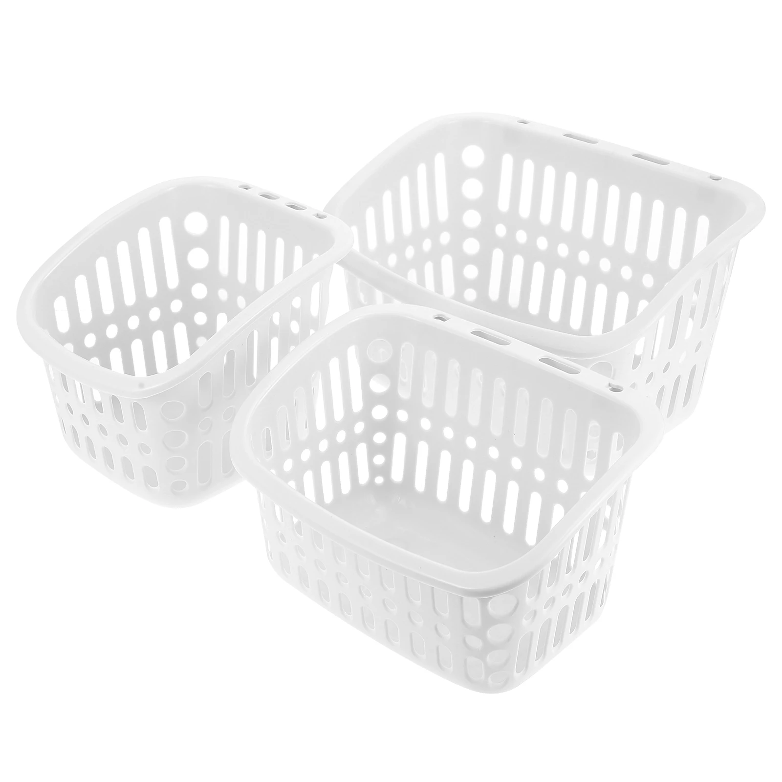 

3Pcs Creative Plastic Storage Baskets Space-Saving Hanging Solution for Home Dormitory Apartment Sundries Basket Rack