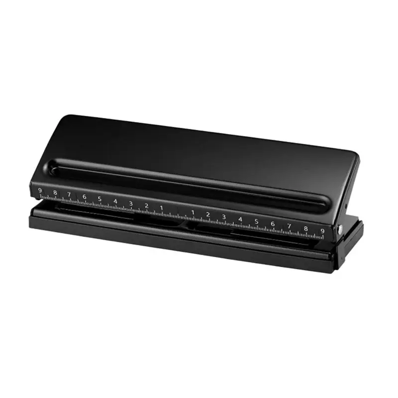 Ingenieuze metalen 6-gaats perforator, verstelbare 6-ring voor dagelijkse planner, persoonlijke agenda en bindmiddel navulpagina's