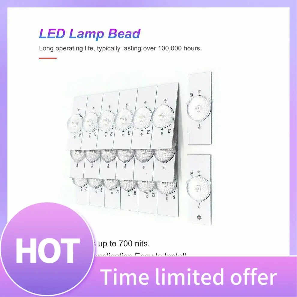 

B68A 20PCS 6V SMD Lamp Beads With Optical Lens Fliter For LED TV Repair Led Light Strip Part Accessories