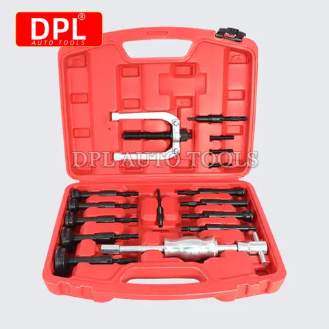 Blind Hole Bearing Puller Set 16in1 Inner Bearing Race Seal Puller Extractor Kit Slide Hammer Insert Inner Bearing Kit