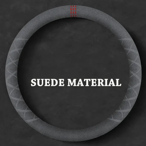 Cubiertas para volante de coche, cubierta para volante de gamuza de piel de vaca, envoltura Universal de 37-38cm, cubiertas de volante transpirables, accesorios para coche