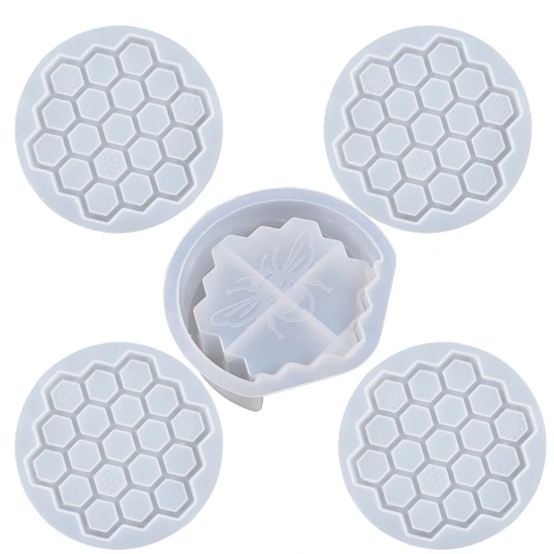 

Silicone Jewelry Tray Epoxy Resin Casting Mold Honeycomb Teapot Mat Tray Mold