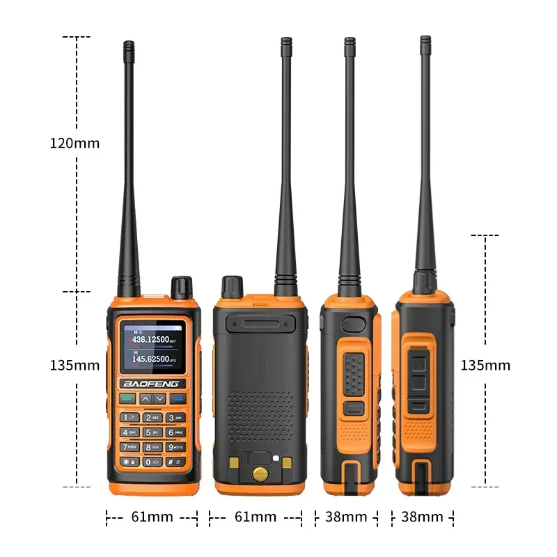 Baofeng UV-17 프로 맥스 GPS 워키토키, 6 밴드 AM 108-136mhz, C타입 충전 999 채널, NOAA 장거리 라디오 UV-18 프로 맥스