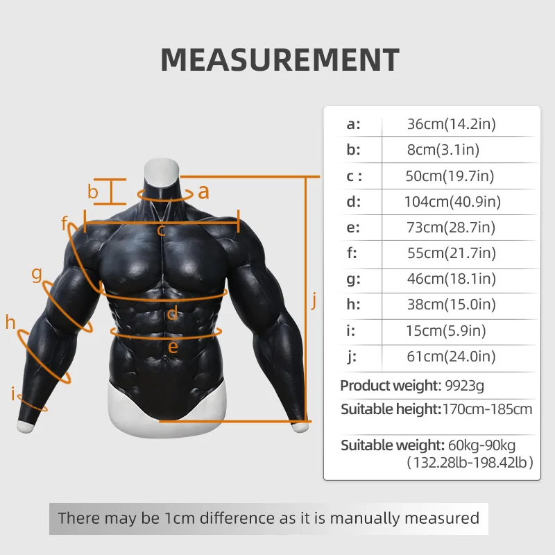 Smitizen Whole Dark Upgraded Bodysuit with Arms for Cosplay Suffocating Tight Pleasure Fetish Costumes Silicone Man’s Chest