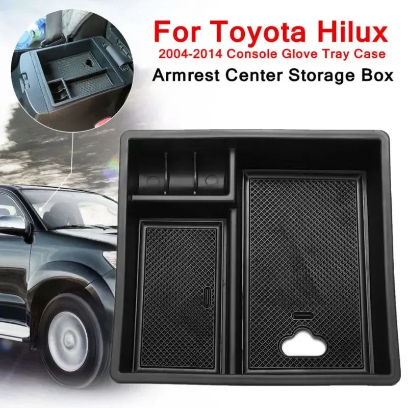 Hot Sale Car Center Console Armrest Storage Box Tray For Toyota Hilux VIGO Fortuner Innova 2004-2014 Armrest Center Storage Box