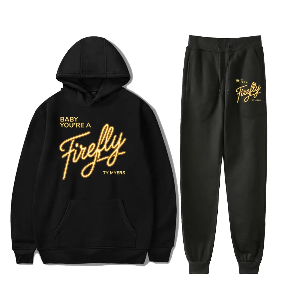 

Ty Myers Firefly Hoodie Unisex Jogger Pants Casual Two Piece Set Women Men Sweatsuits