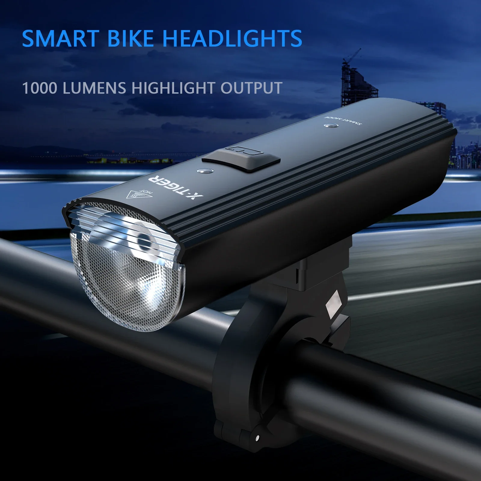 X-TIGER Bike Headlight Bicycle Lamp With Power Bank Rechargeable LED 4500mAh MTB Cycling Light Flashlight Bike Accessories