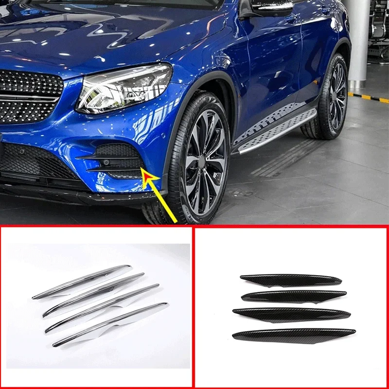 For 2017-2019 Mercedes-Benz GLC-Class X253 GLC260 GLC300 ABS car front air intake grille trim exterior accessories