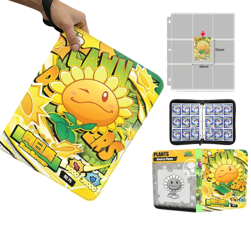 

New Plants Vs. Zombies Peashooter Card Collection Album Book Binder Card Holder Folder Children's Toy Fashion Cartoon Gift