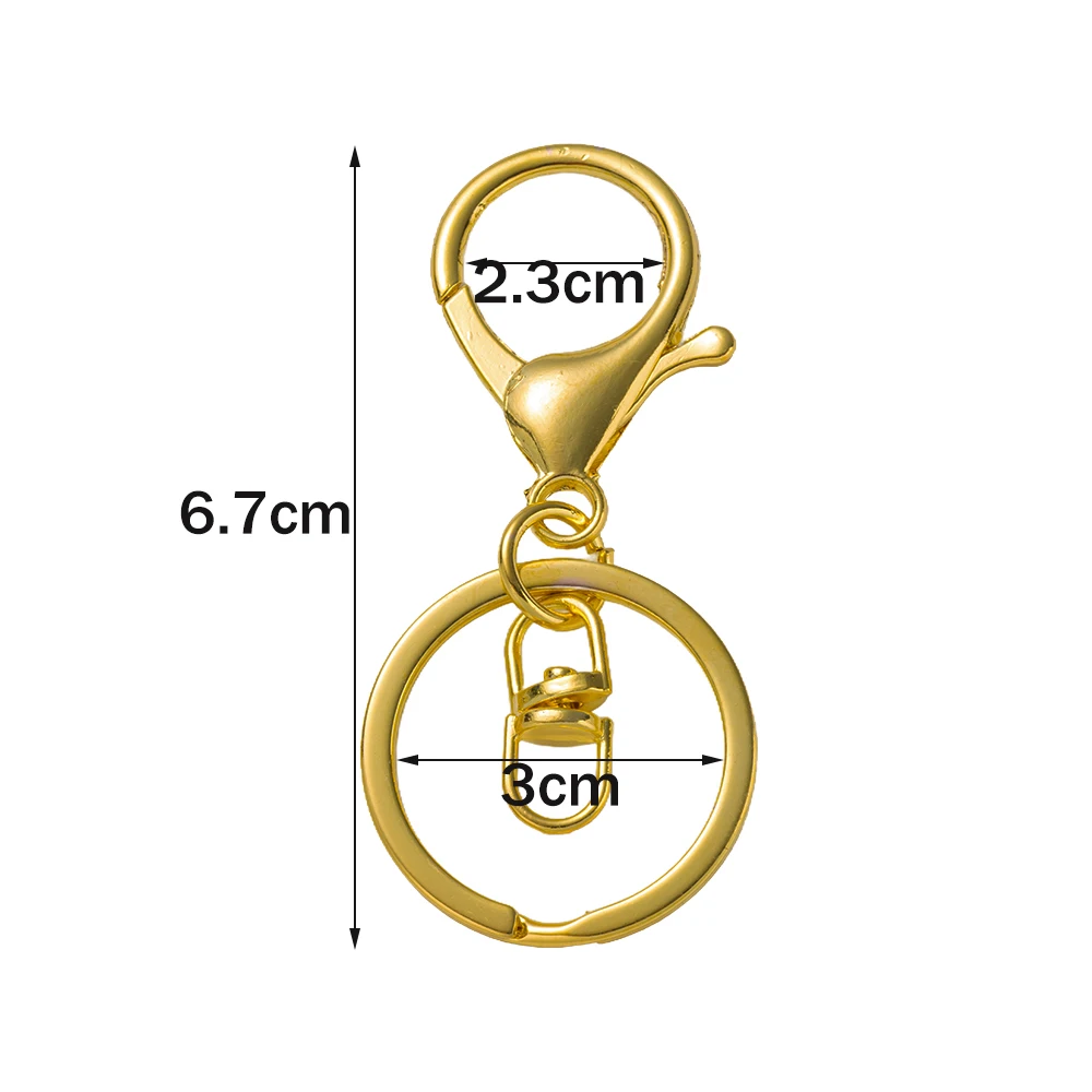 5Pcs Lobster Clasps Swivel Hooks Clasp Trigger Clips with Flat Split Keychain Ring and 8 Shap Swivel Hook for DIY Craft Making