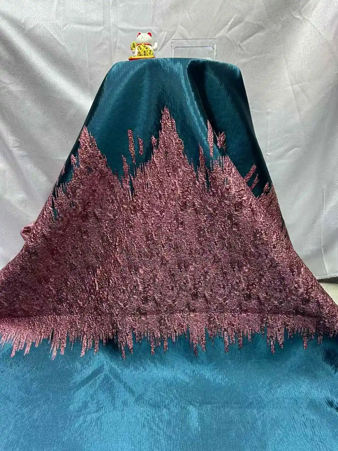 Latest African Lace Fabric 5 YardsHigh Quality French Brocade Jacquard Lace Fabric For Bridal Prom Dress Sew -CW