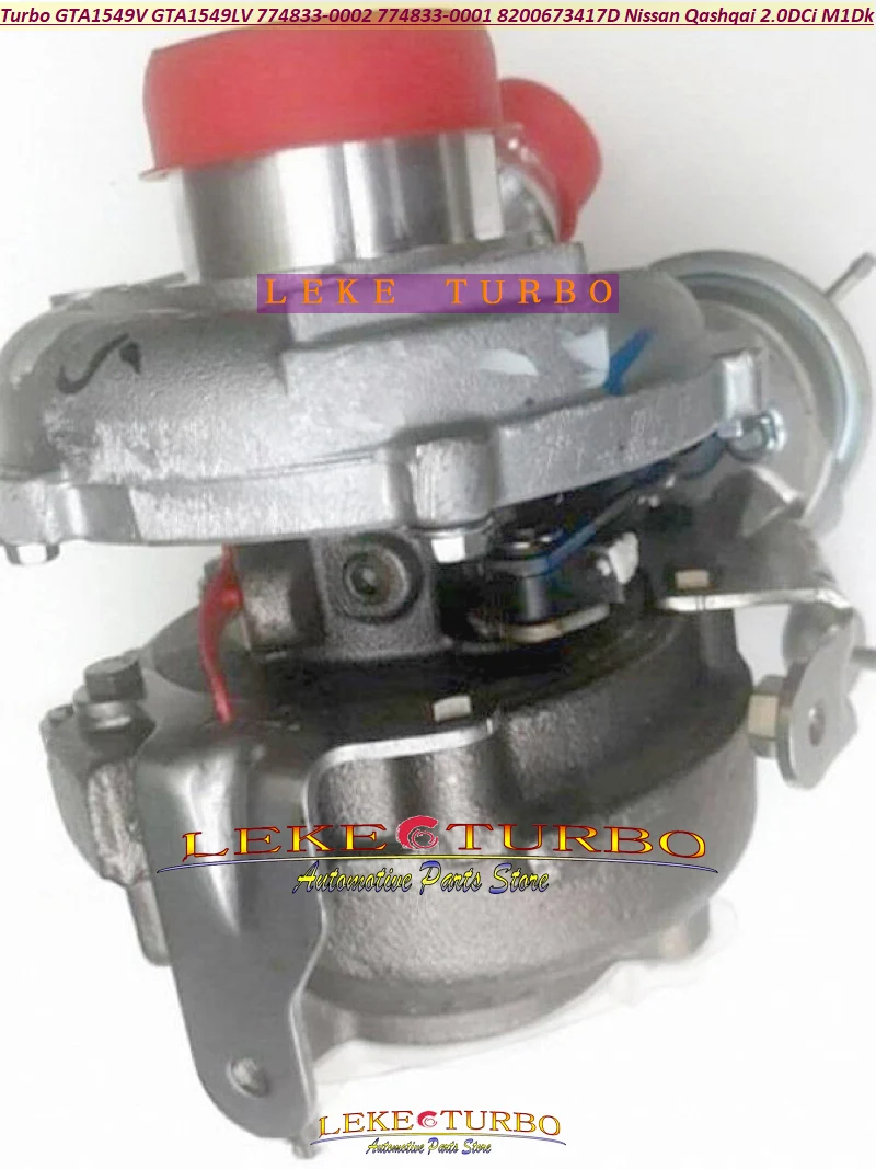 Turbo GTA1549V GTA1549LV 774833 774833-0002 774833-0001 8200673417D For Nissan Qashqai 2.0DCi 173HP 127Kw M1Dk 2009-