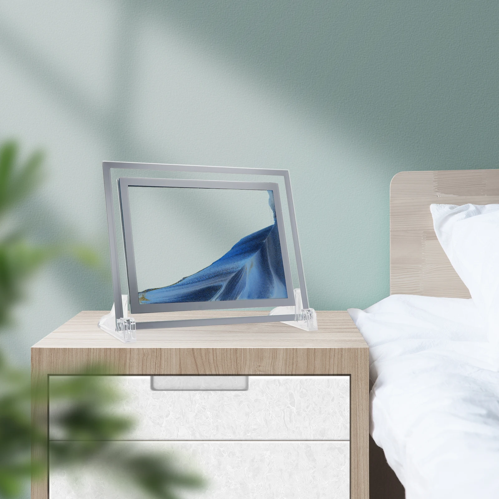 

3D фоторамка с зыбучим песком для детей, держатель для фотографий с песком, черная офисная рамка для сертификатов, стеклянный дисплей, элегантный