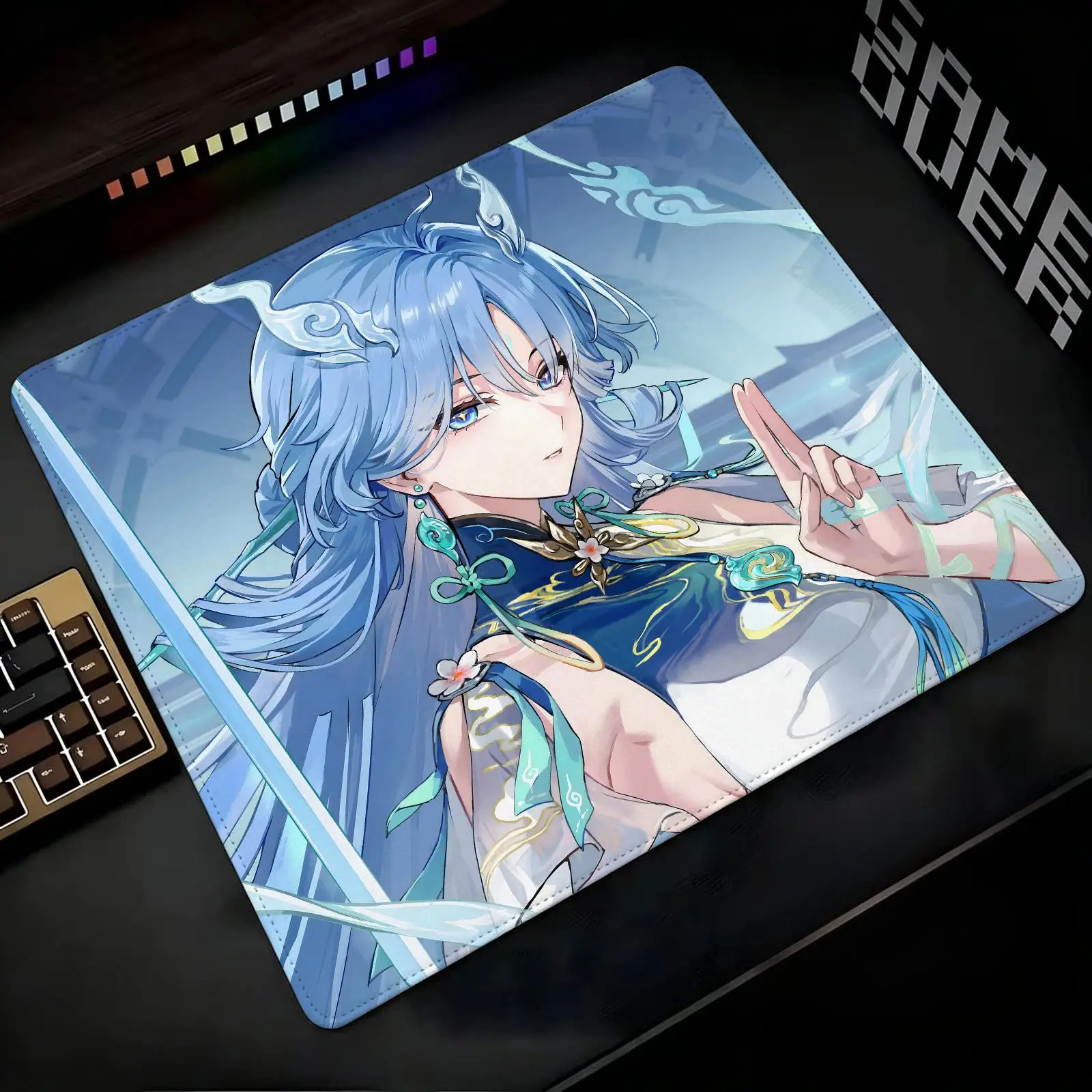 Mouse Pad Regular gaming mouse pad Office mouse pad Laptop desk mat Stitched edge S/M/L size mouse pad  Wuthering Waves Qingxiao