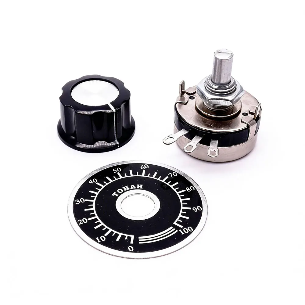 1pcs Potentiometer 470R  Round Shaft Carbon Rotary Taper Potentiometer WTH118 2W 1A 1K 2.2K 4.7K 10K 22K 47K 100K 470K 560K 1M