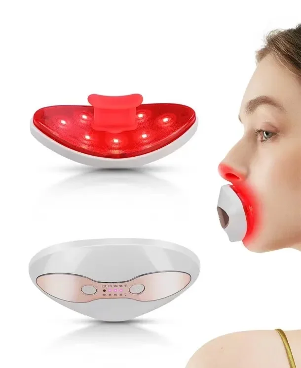 2024 Trending Lip Wrinkle Removal And Plumping Heating Lip Care Beauty Device Led Lip Mask