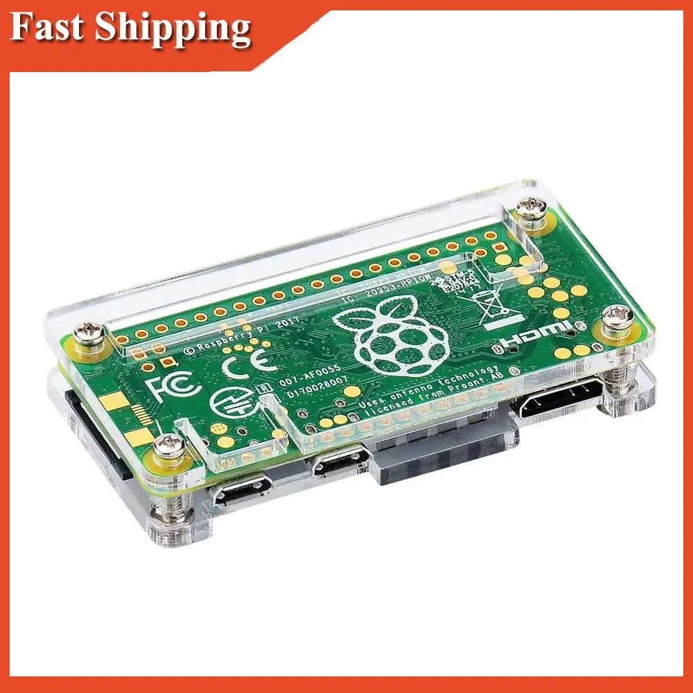 Эффективный акриловый чехол 4 в 1, комплект для Raspberry Pi Zero W и Pi Zero с радиатором