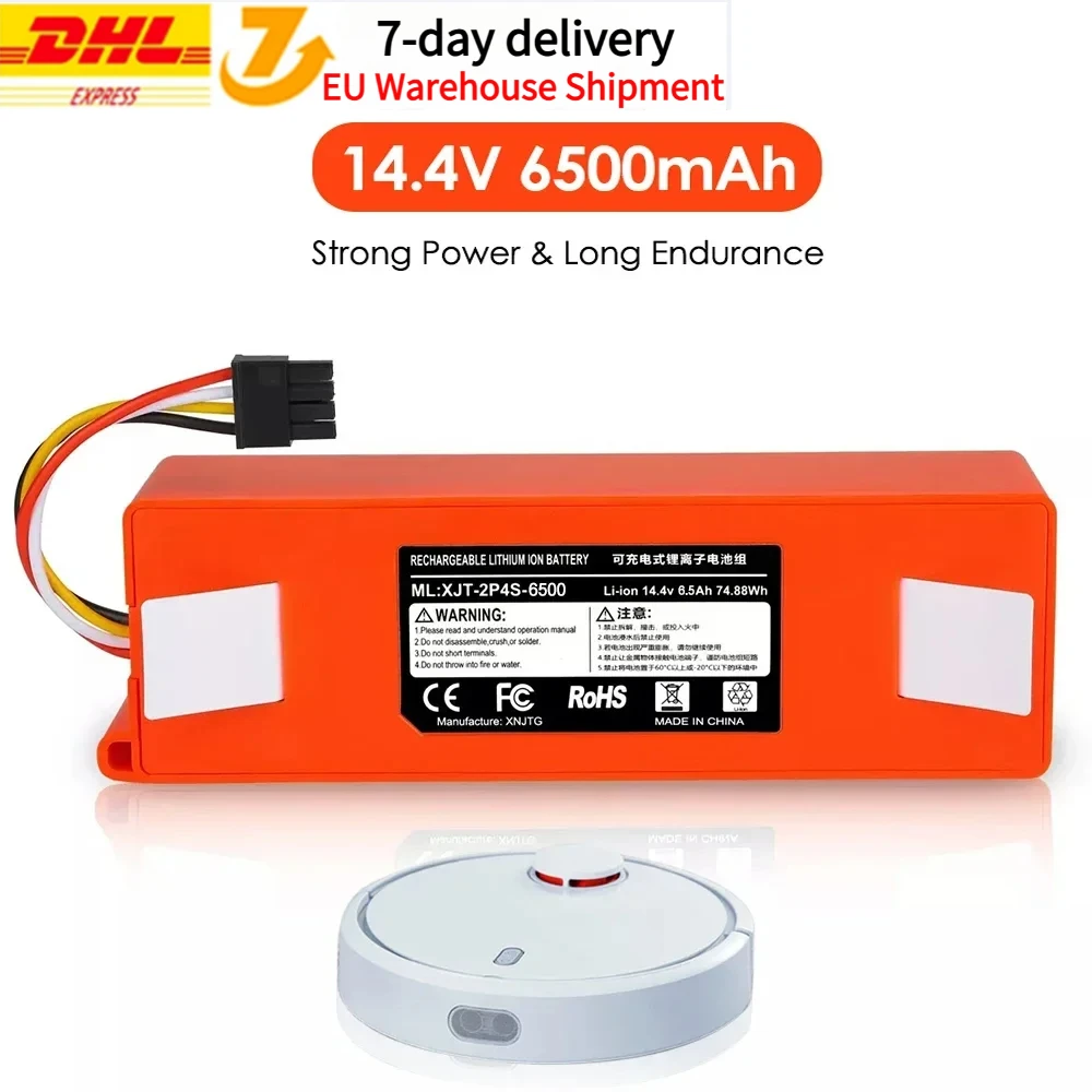 

Original 14.4V Li-ion Battery Robotic Vacuum Cleaner Replacement Battery for Xiaomi Robot Roborock S50 S51 S55 Accessory Spare