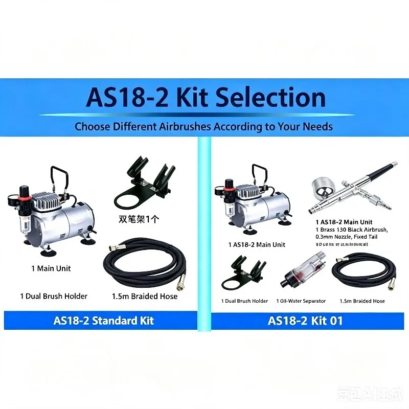 Airbrush Compressor Kit Mini Spray Painting Tool For Model Figure Coloring Handicraft DIY Art Creation And Surface Spraying Work