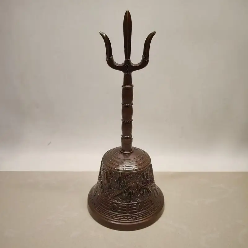 Large , brass , diamond , Sanqing , copper hand bell