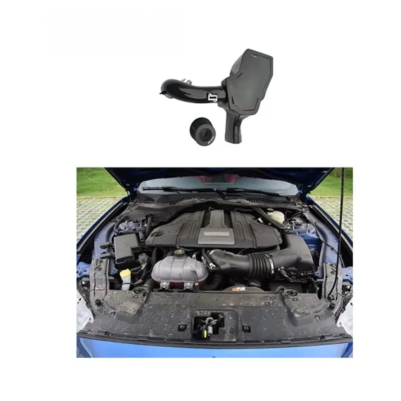 

Neat and Clear Surface Texture Dry Carbon Fiber Cold Air Intake System for Mustang 5.0L