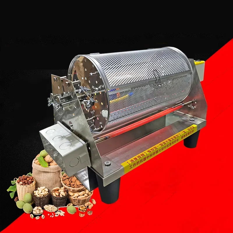 Visible 10L Electric Coffee Roaster Coffee Bean Nuts Baking Machine Home Outdoor Roasting Machine Stainless Steel