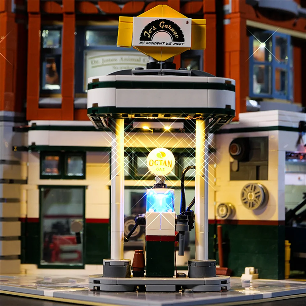 Street Lighting Set For 10264 Modular Buildings Corner Garage Not Incldue Building Block(Only Led Light Kit)