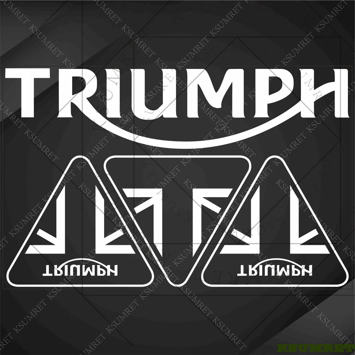 

For Triumph Logo Motorcycle Stickers Decal Tank Emblem Scrambler Bobber TWIN