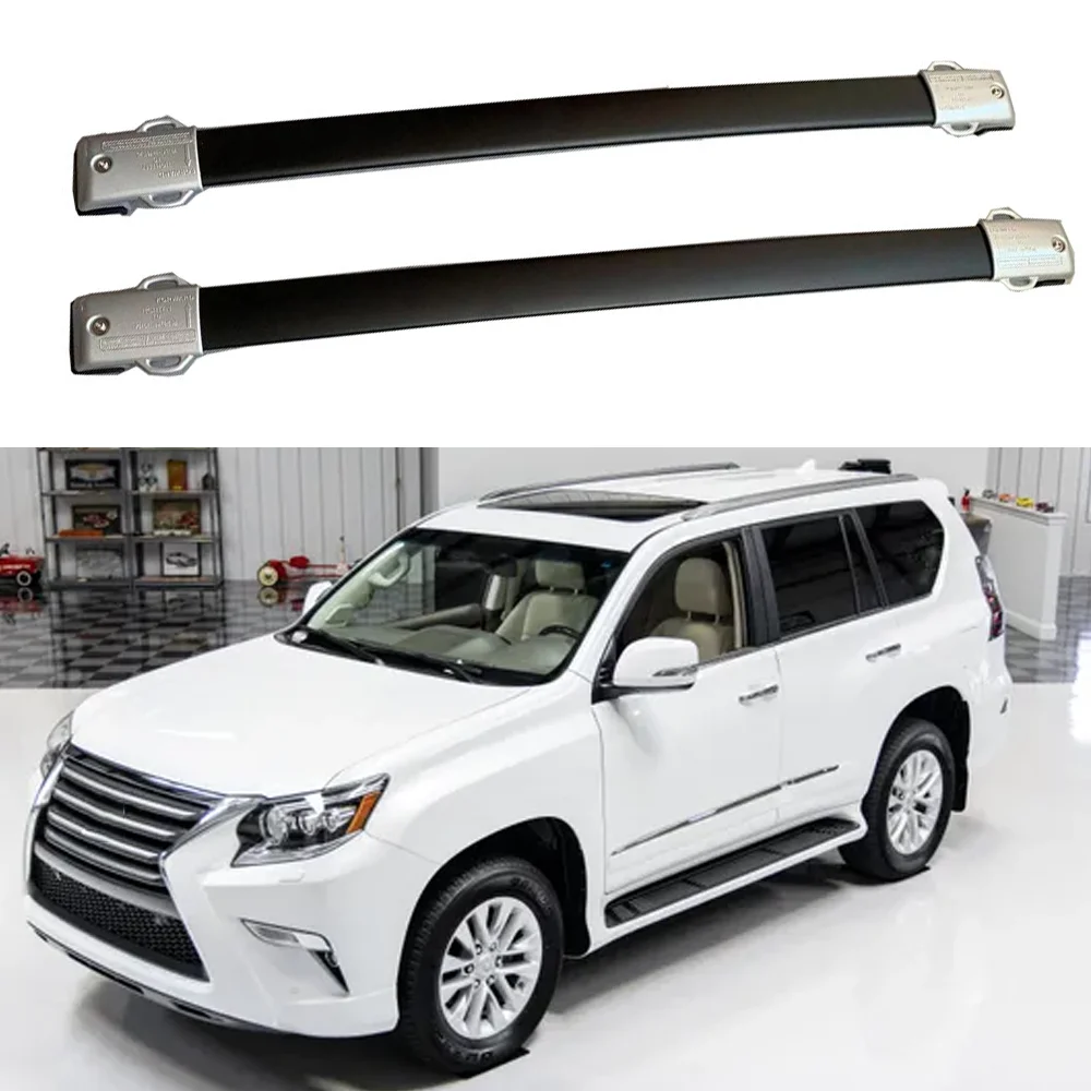 2PCS Cross Bar Fits For Lexus GX460 J150 2010-2023 Bars Cargo Black crossbar Carrier kayak