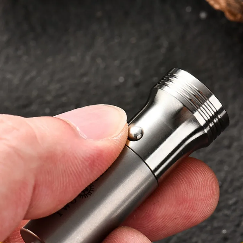 Emergency Waterproof Lamp with Necklace Titanium Alloy Mini LED Flashlight Portable 60LM Fixed Focus Camping Outdoor EDC Tool