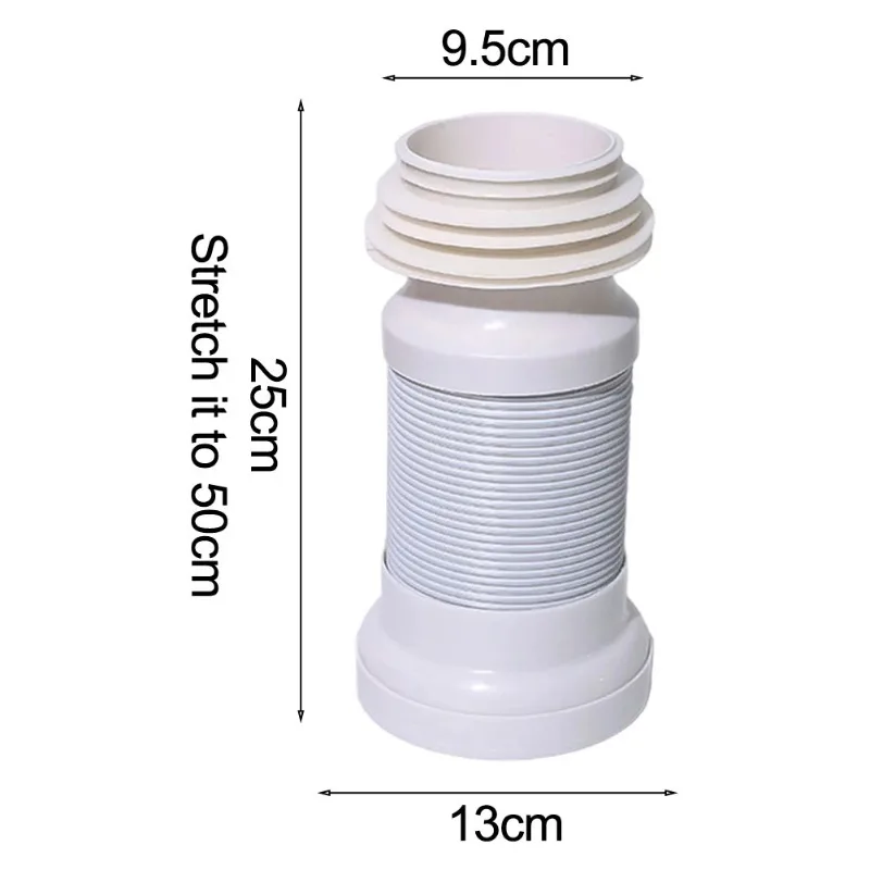 Wall Mounted Toilet Drain Pipe Rear Toilet Connecting Pipe Bowl Sewage Parts Displacement Flexible WC Sewer Pan Connector