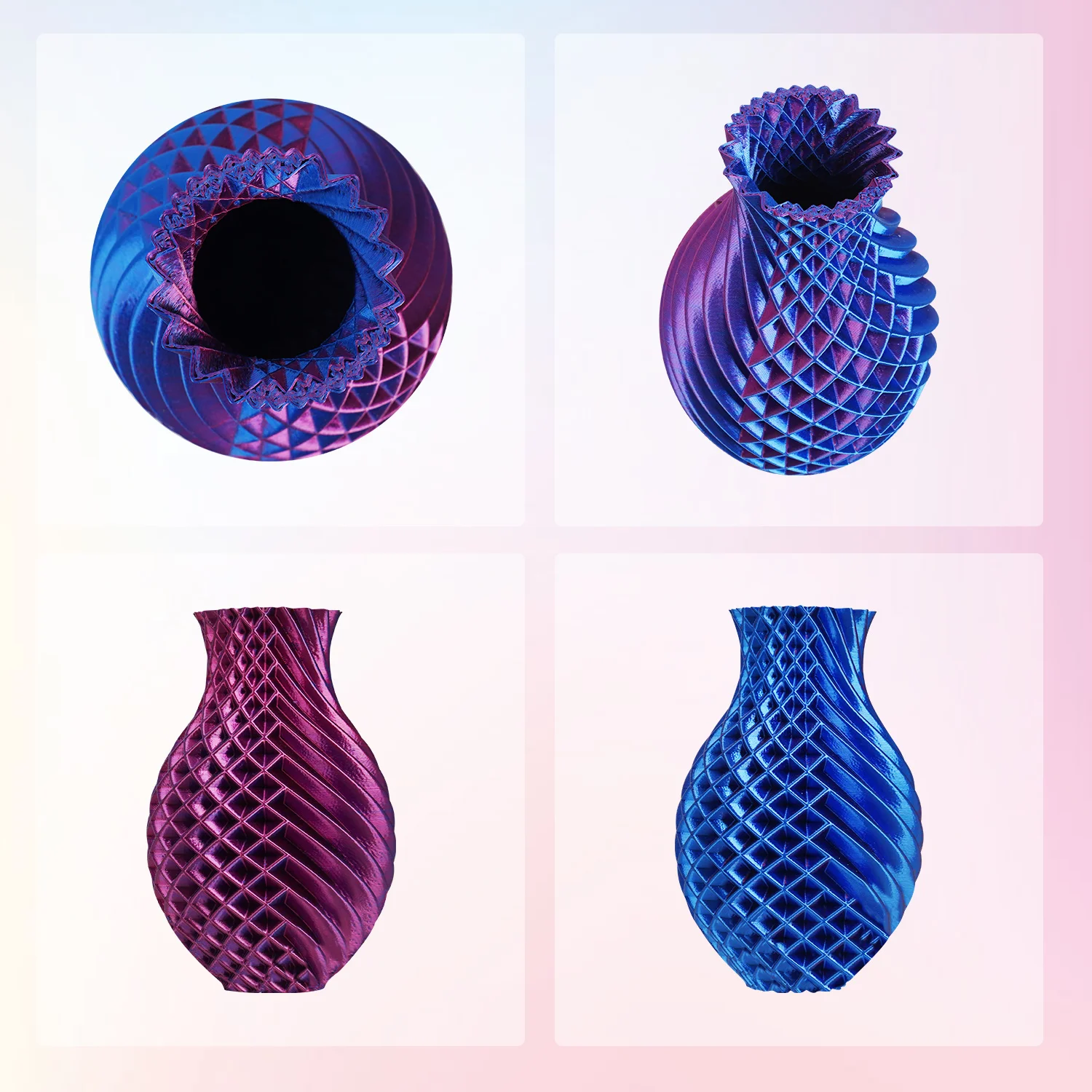 Eryone ผ้าไหมสีคู่ขนาด1.75มม. 1กก. สำหรับการพิมพ์3D เครื่องพิมพ์ FDM มาใหม่ล่าสุด gratis ongkir เร็ว