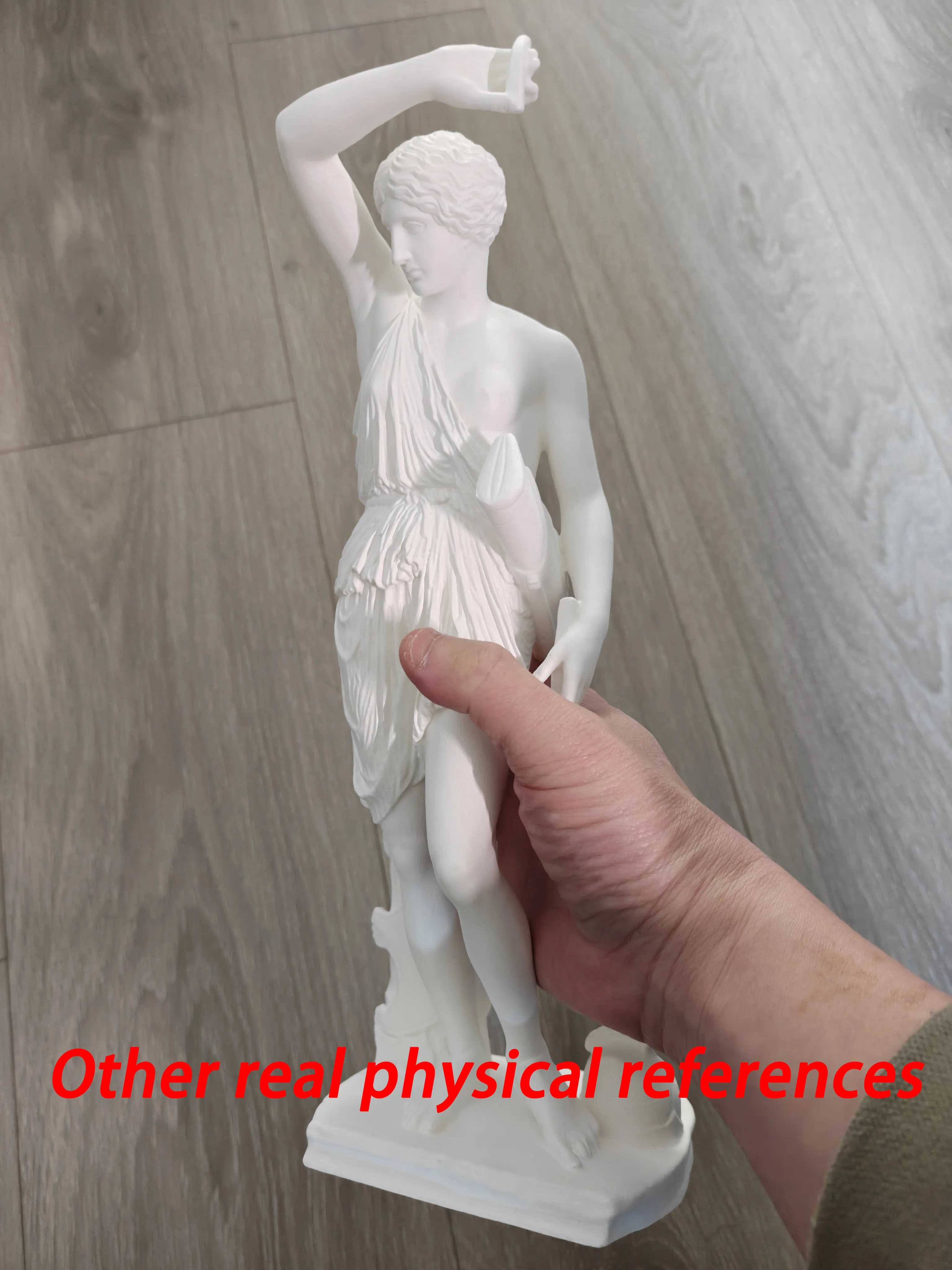"Ceres Searching for Prosepina" , 3D printed resin material, hand-painted, plaster-like Sculpture   (ships within 10 days) view 5