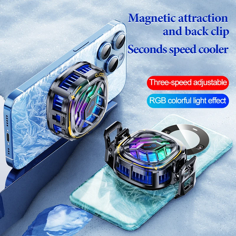 Fan Cooler For Phone Semiconductor Cooling Fan For Mobile Cooler Phone Gaming Portable Cooler Mobile Phone Cooler Fan Phone Clip