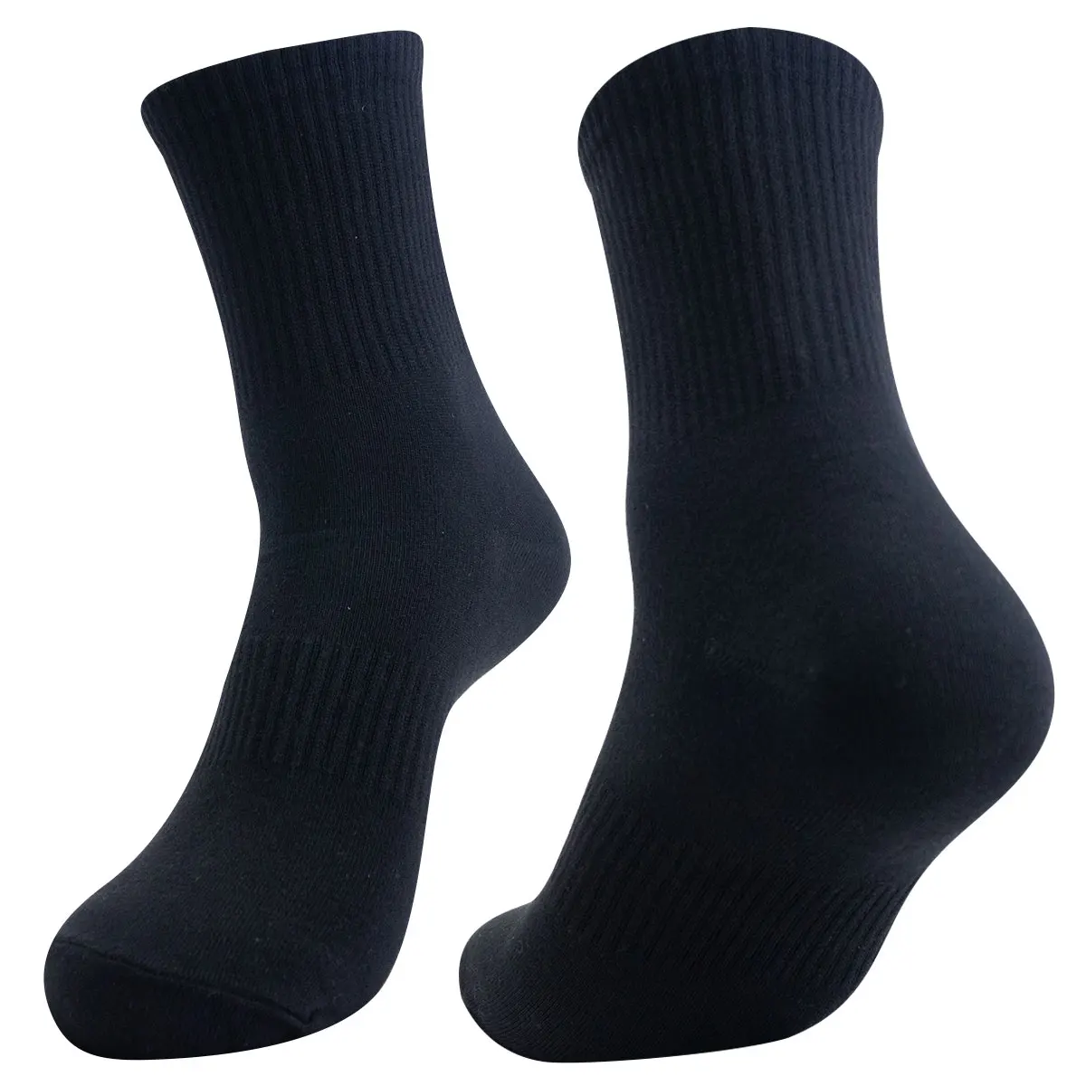 1 pair of new black and white solid football socks, basketball socks, yoga socks, sports socks, outdoor sports socks