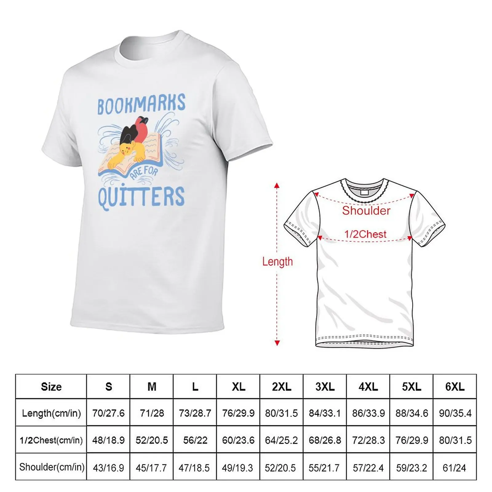 Bookmarks Are For Quitters in blue T-Shirt cotton t shirts t shirts for man slim fit t shirt man