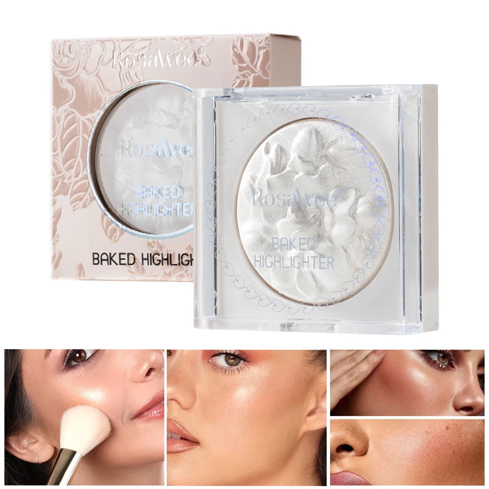 Mashed Potato Face Highlighter Palette Brightening Waterproof Monochrome Pearlescent Silver Highlight Makeup High Gloss Face