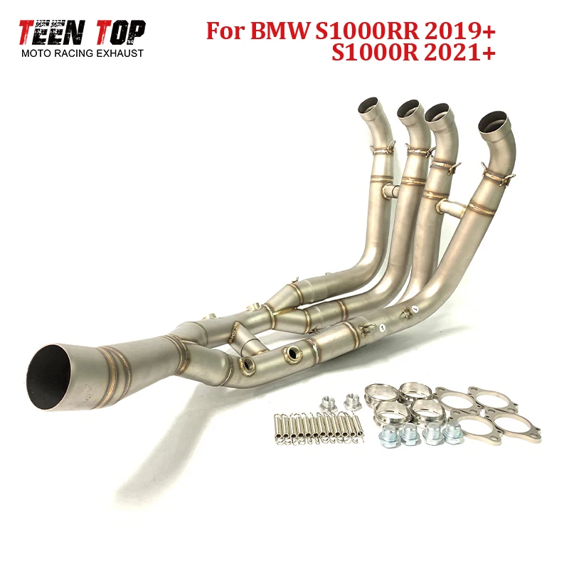 

For BMW S1000RR Front Link Pipe 2019+ Motorcycle Exhaust Pipe S1000R 2021+ S1000RR 304SUS Exhaust Header Fits Original Muffler