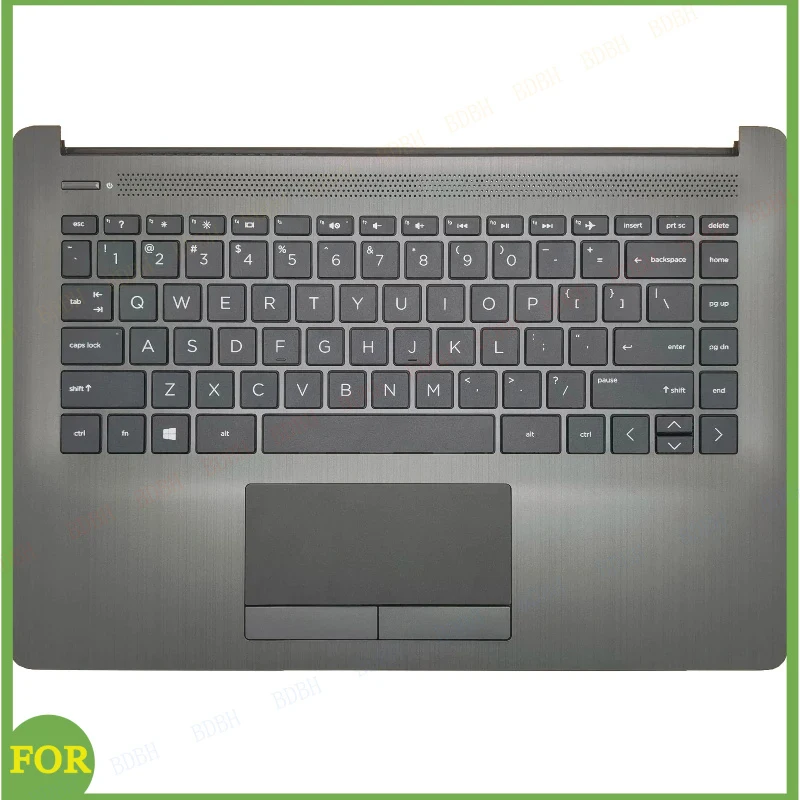 New US Keyboard for HP 14-CM 14-CK 14q-cs TPN-I131 245 246 G7 240 G7 Laptop Palmrest Upper Cover Keyboard Case Grey L23241-001
