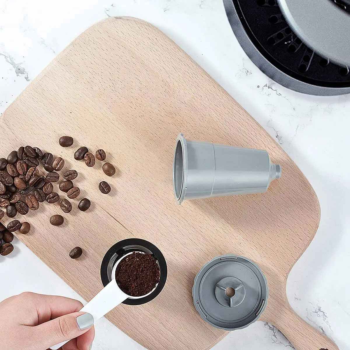 再利用可能なコーヒーフィルターセット、詰め替え可能なコーヒーポッド、keurig、my k-cup、b30、b40、b50、b60、b70に適合