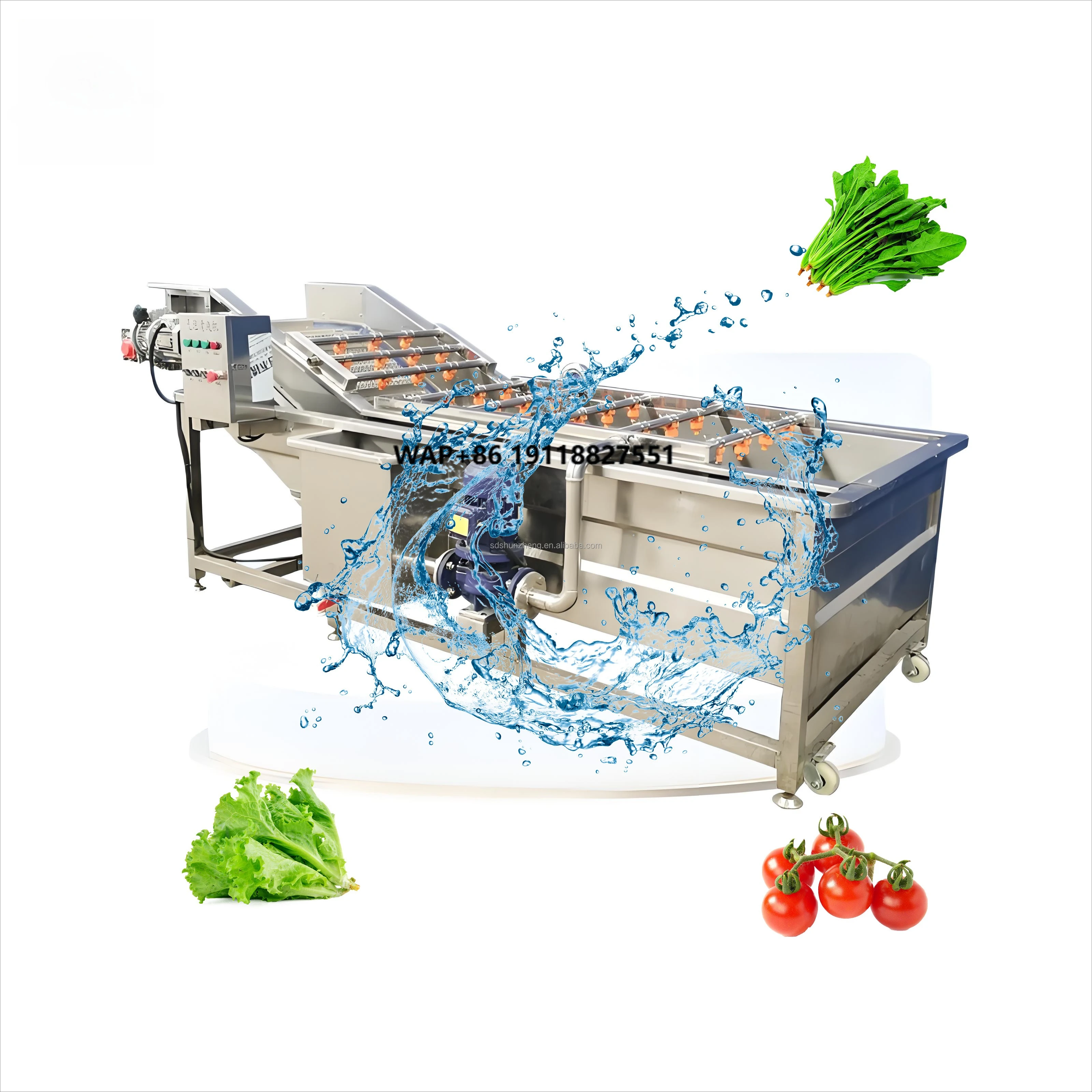 Máquina Automática para Lavar Frutas y Verduras, Lavadora de Verduras de Hoja, Precio de Fábrica