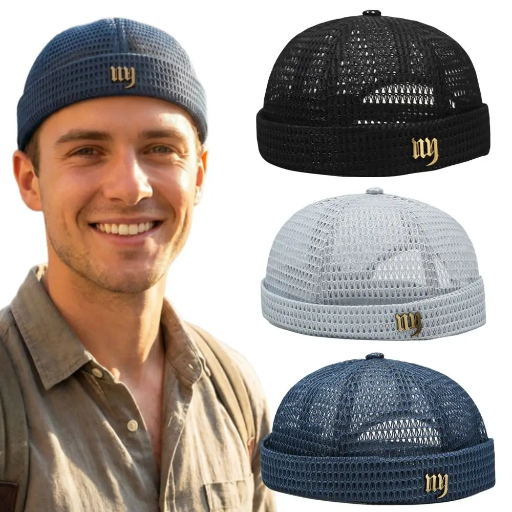 New Brimless Mesh Hat Adjustable Ultra-Light Hip Hop Hat Multicolor Melon Cap Summer Spring