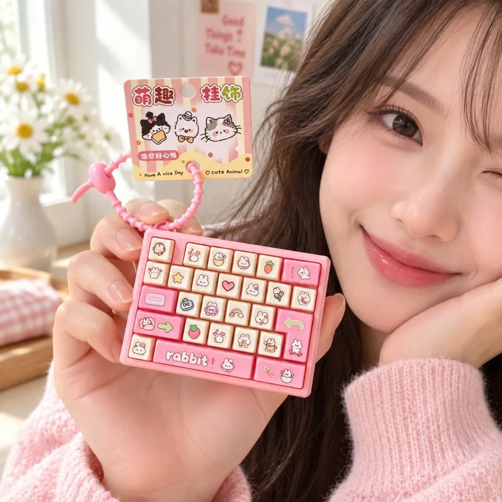 26 Key Decompression Button Toy Creative Style Small Gift Mini Keyboard Pendant Bag Hanging Ornament Cute Design