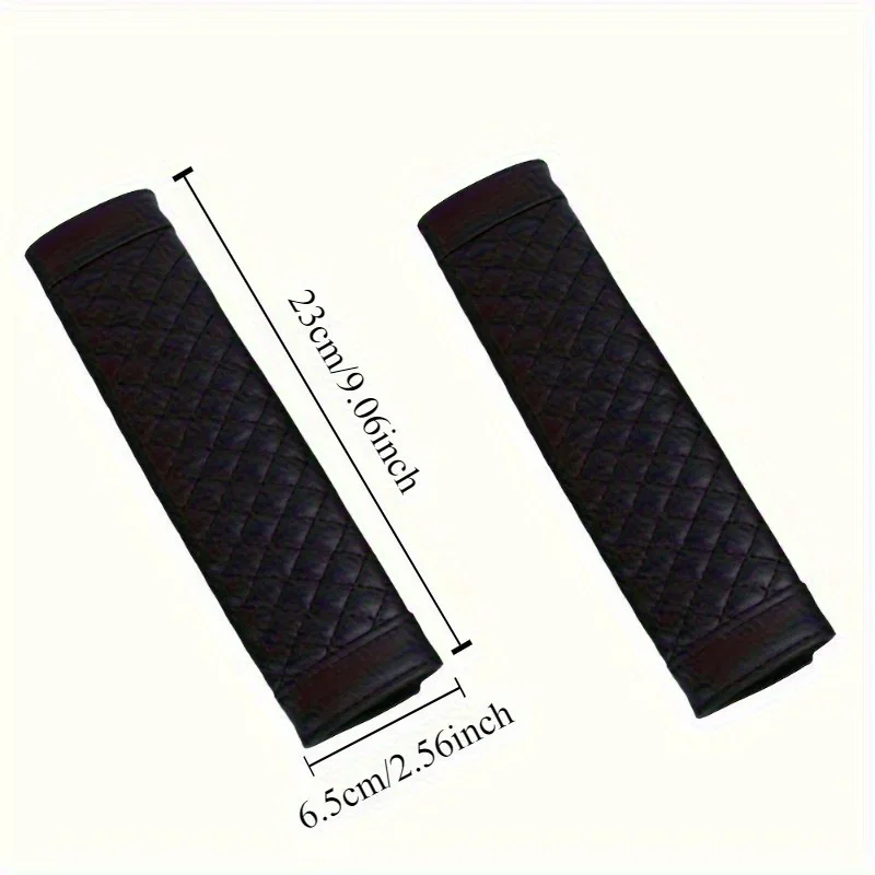 1Pc Leather Car Seat Belt Shoulder Pad Anti-Slip Wear-Resistant Safety Strap Cover Auto Interior Decor
