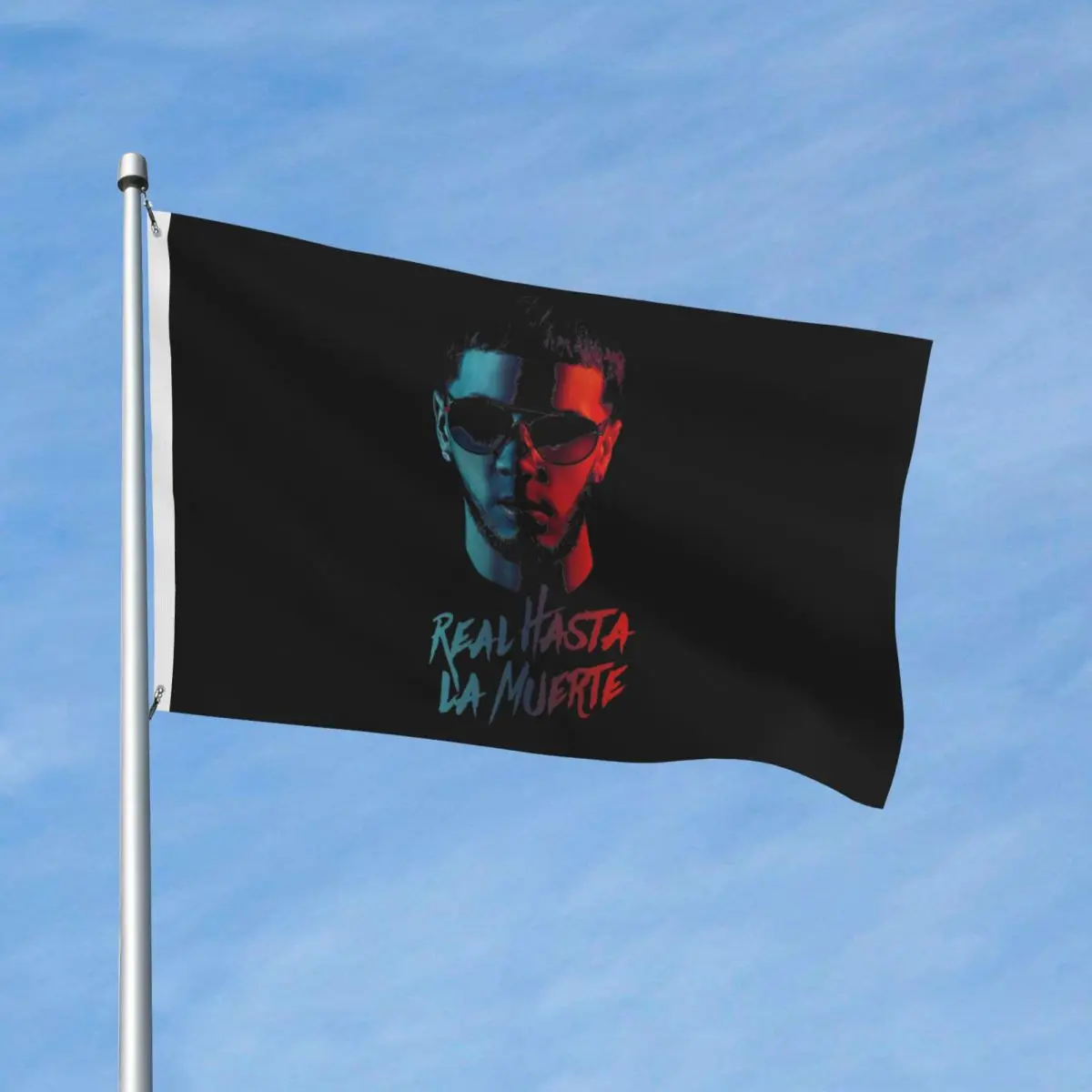 Anuel AA Flag Fade Proof Indoor Outdoor Banner Real Hasta All Weather Hanging Decoration 3x5 FT