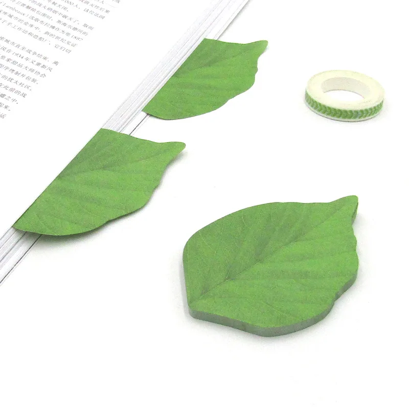 Simulation Tree Leaves Sticky Notes, Minimalist Notepad for Messages, Creative Memo Paper, Simple Convenience Wish Notes.